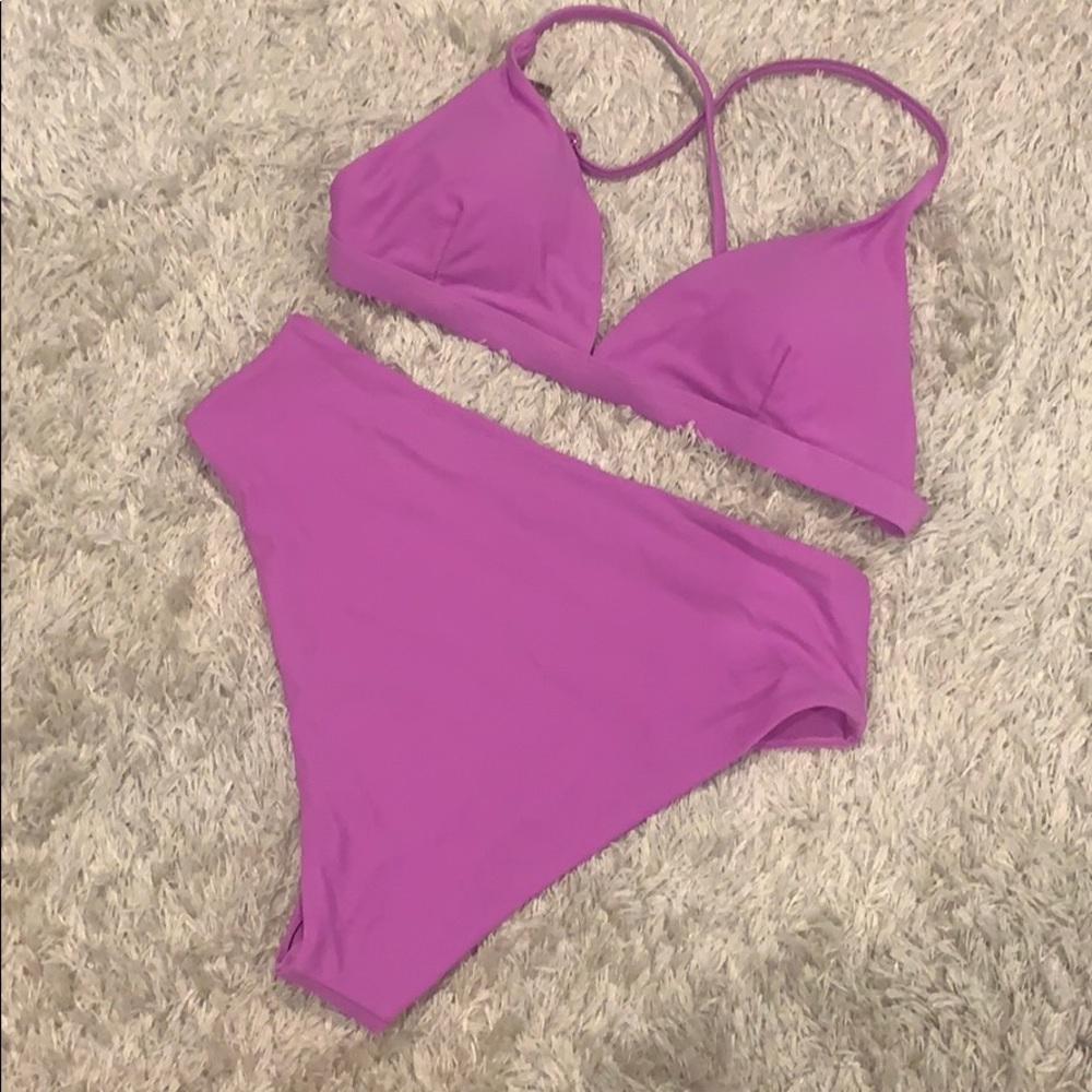 Bright bathing suit!